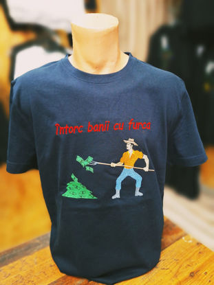 Poza cu Tricou Intorc Banii Cu Furca